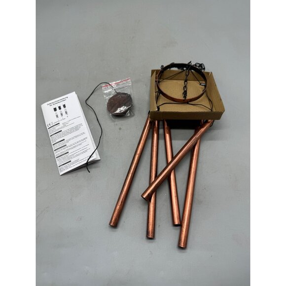 Solar-Powered Copper Hanging Wind Chime Kit With LED Light & Instructions READ - Picture 2 of 9